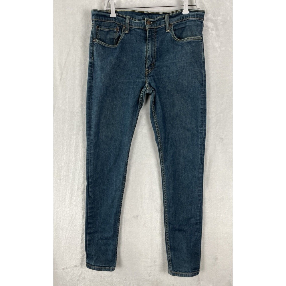 LEVIS 511 Jean Men 36x34 Blue Wash Stretch Slim Fit Tapered Modern Preppy